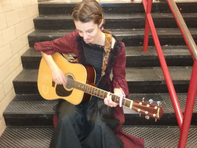 Junior Bree Valine plays The Guitarist and is an ensemble member in the AHS production of Elephants Graveyard. 