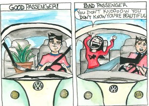 Elena Gavrilovic depicts a good passenger versus a bad one.