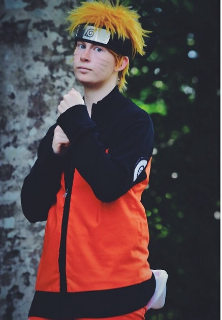 Sophomore Haley Prillaman as Naruto for Nekocon.