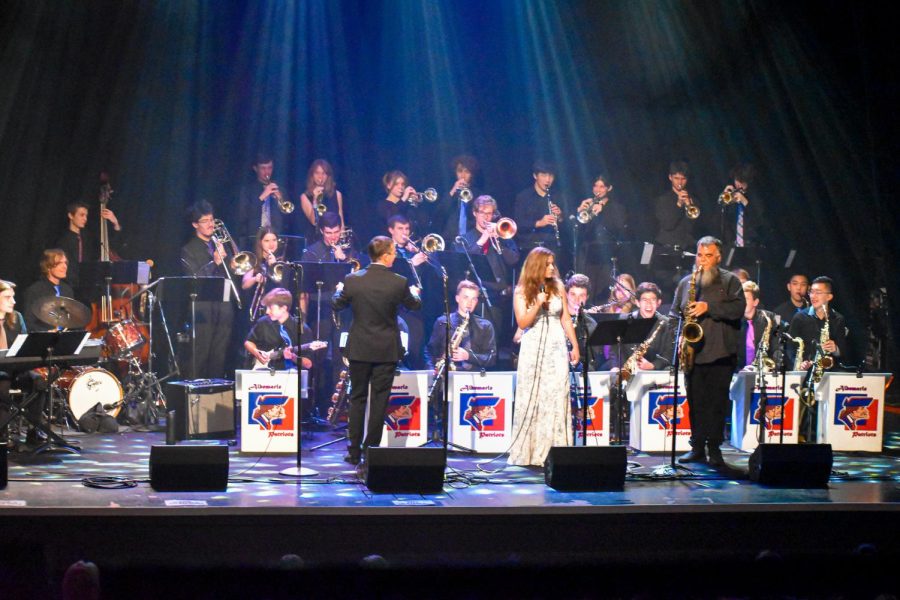 The full Jazz Band performs Lullaby of Broadway by Harry Warren during the second half of the show. 