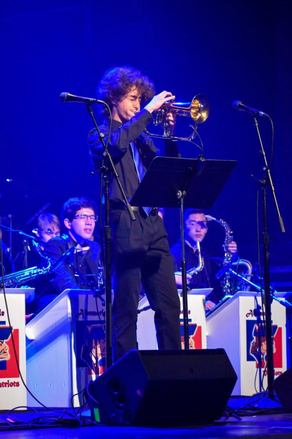 Senior trumpet player Chris Atkinson performs Alone Together by Dietz and Schwartz.