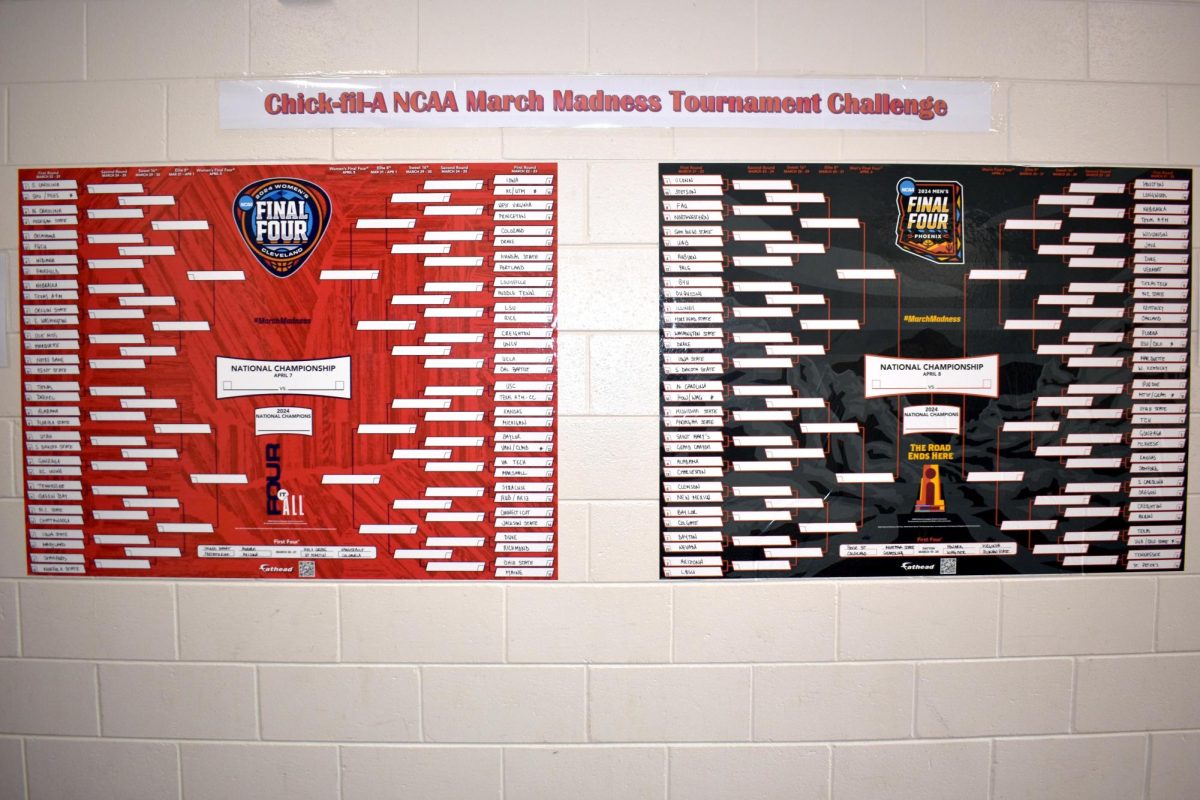 Chick-fil-A is sponsoring a March Madness bracket contest at AHS. Winners will receive a free lunch. 
